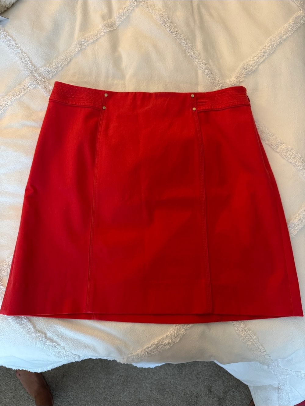 White House Black Market Red Mini Skirt